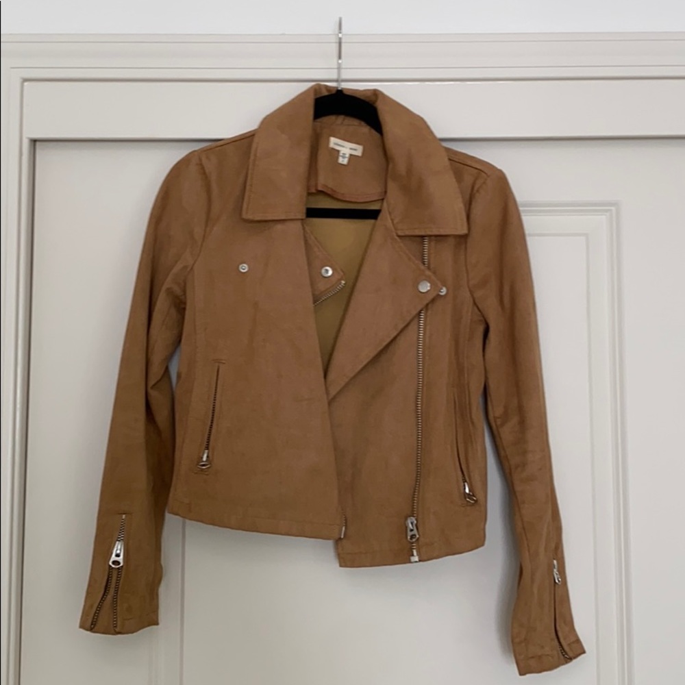 Suede moto jacket